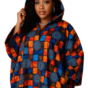 The Heritage Luxe Hooded Ankara Dress