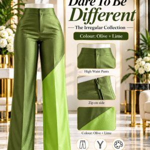 the high waist combo pants olive + lime