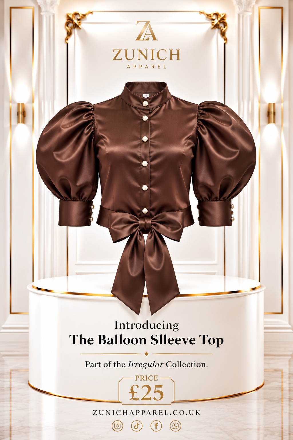 the balloon sleeve top coffee the balloon sleeve top coffee
