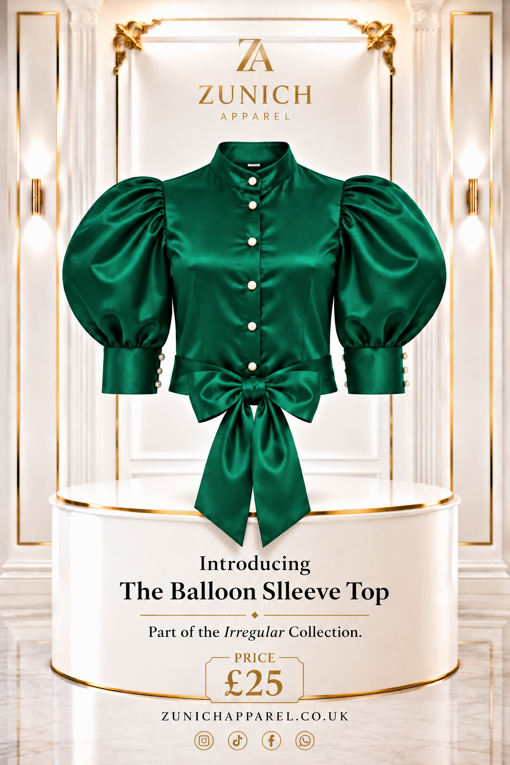 the balloon sleeve top forest green the balloon sleeve top forest green