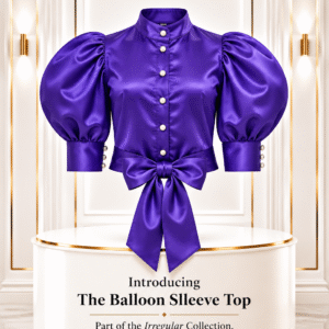 the balloon sleeve top royal purple/violet