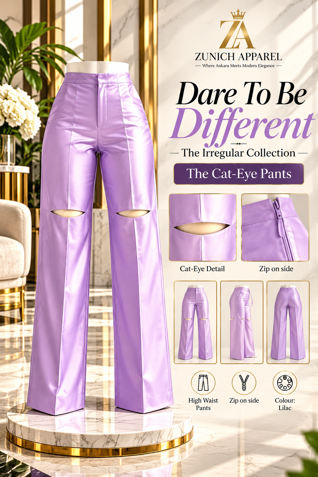 the cat eye pants lilac the cat eye pants lilac